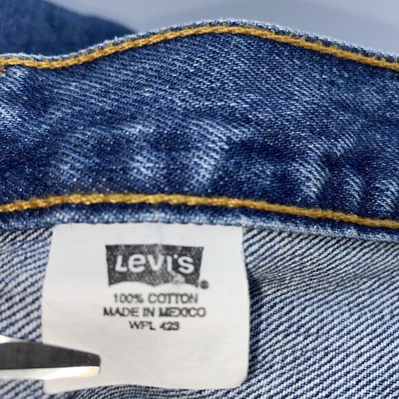 Levis Strauss 501 Red Tab Men’s Button Fly Blue Jeans 40W X 30L Vintage Mexico - Picture 5 of 16